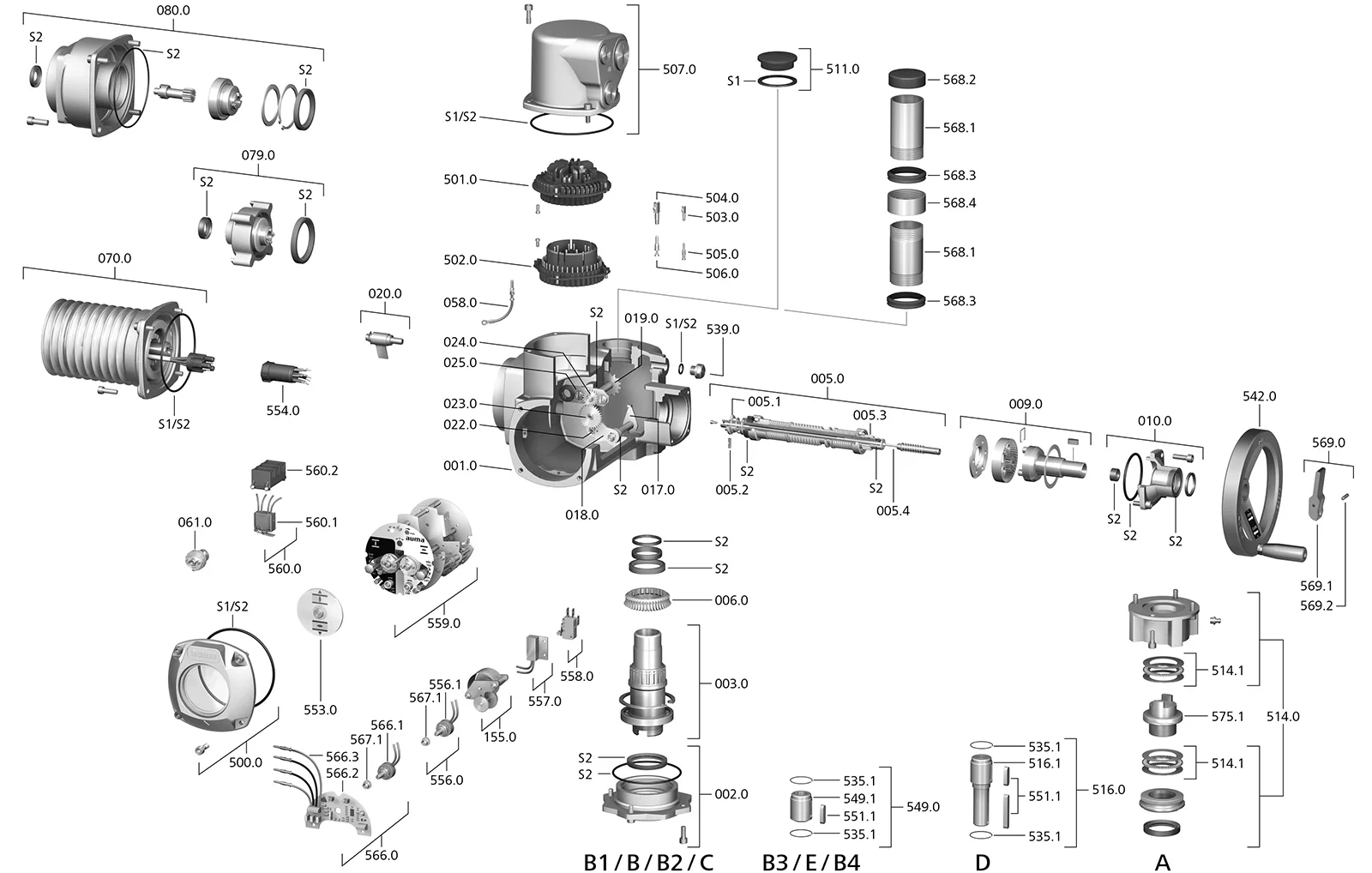 Multi-turn actuators SA 07.1 - SA 48.1/ SAR 07.1 - SAR 30.1 AUMA